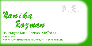 monika rozman business card